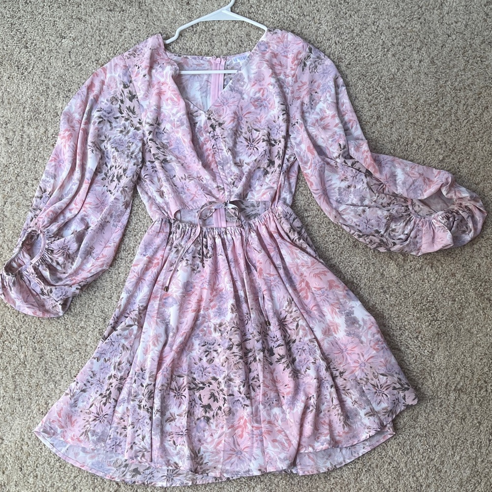 Floral Pink Mini Dress